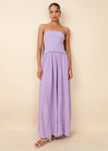 Strapless Soglio Dress Ribbed Lavender