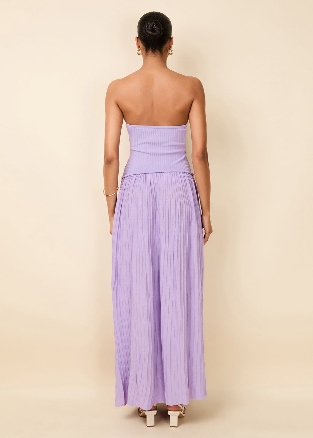 Strapless Soglio Dress Ribbed Lavender