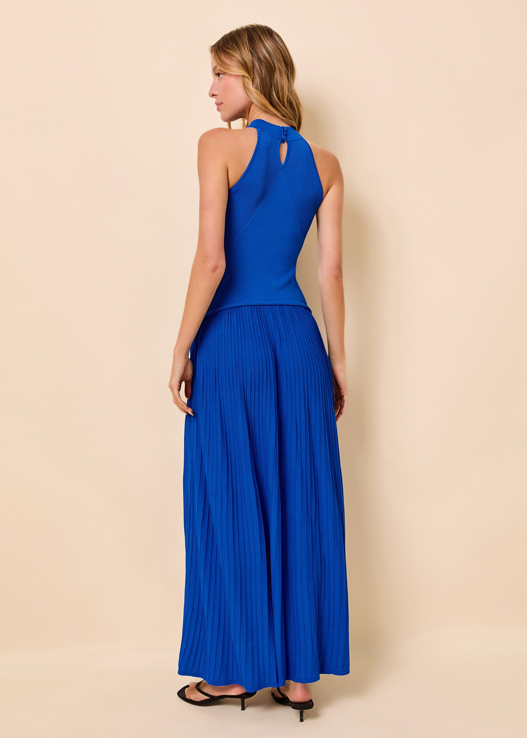 Isola Dress Ribbed Olympian Blue