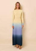 Dora Dress Ombre Danish Butter / Deep Canal