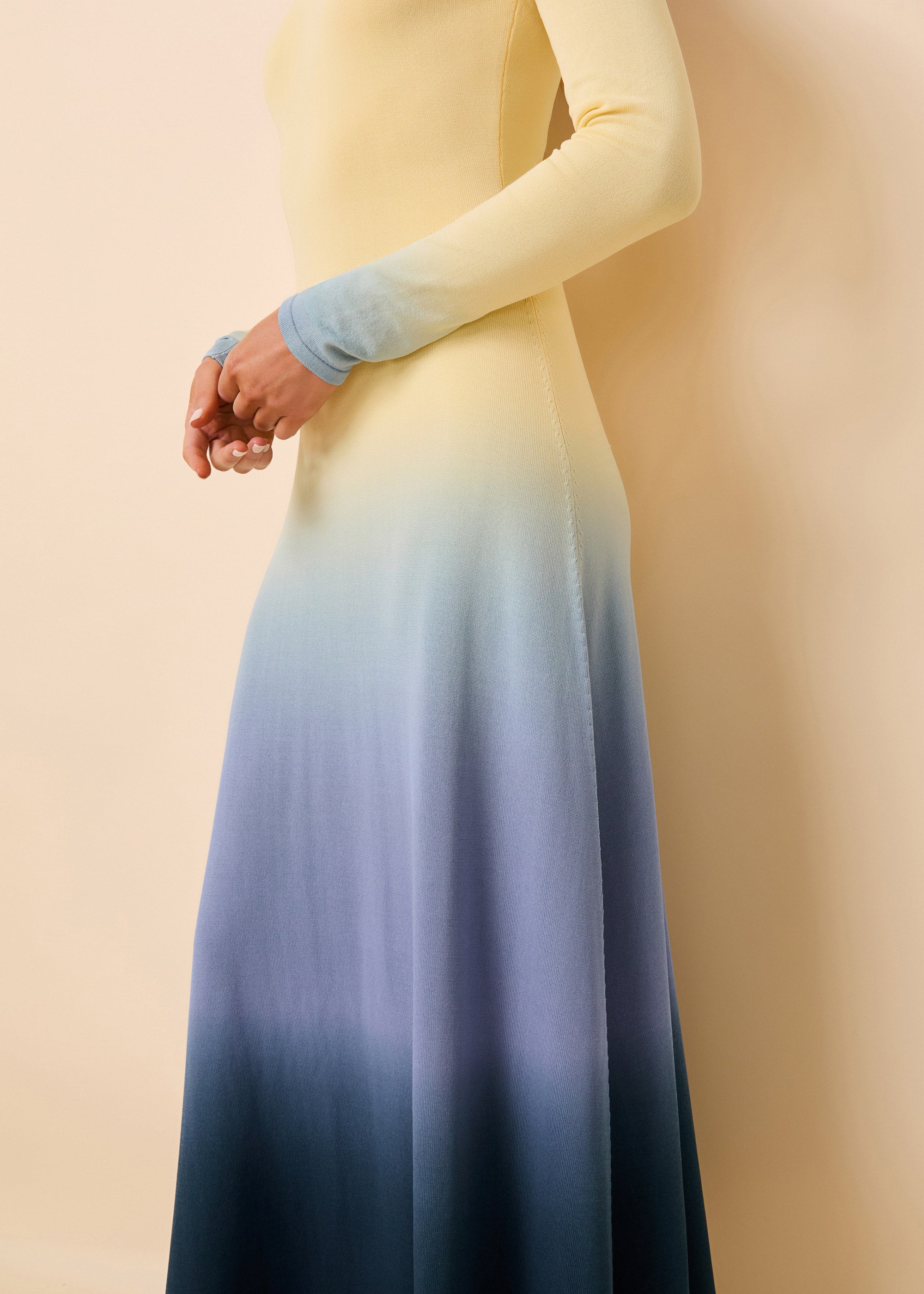 Dora Dress Ombre Danish Butter / Deep Canal